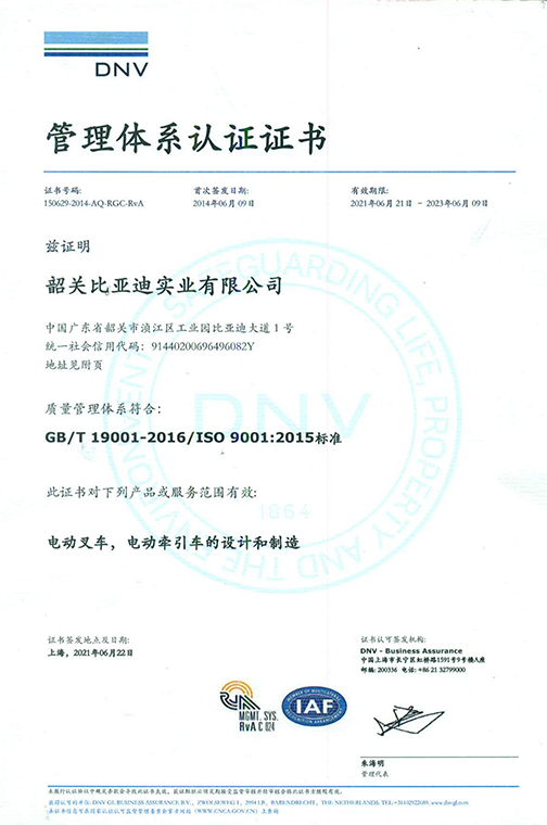 丽水市ISO9001 2015 认证证书_00